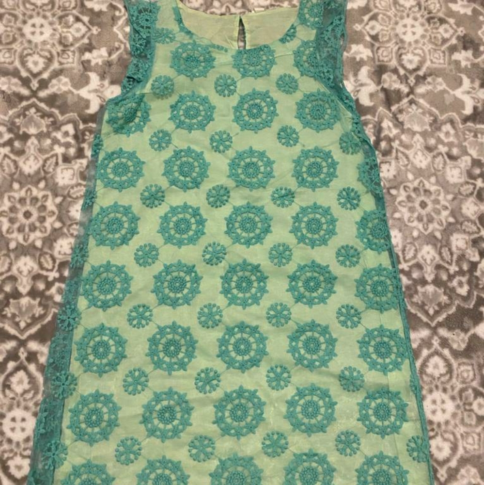 Cherokee girls turquoise dress